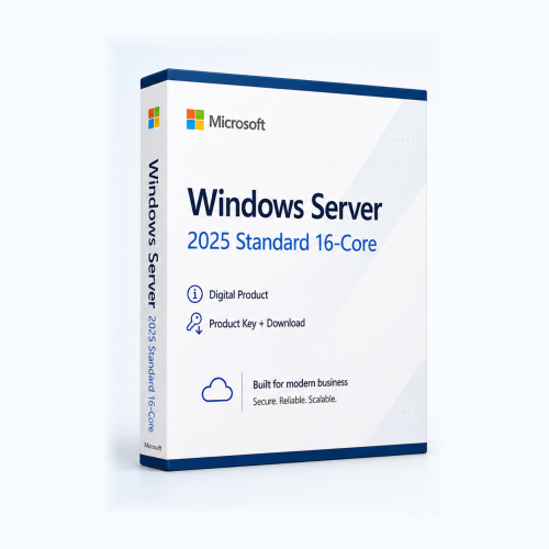 Microsoft Windows Server 2025 Standard 16-Core Produktbox