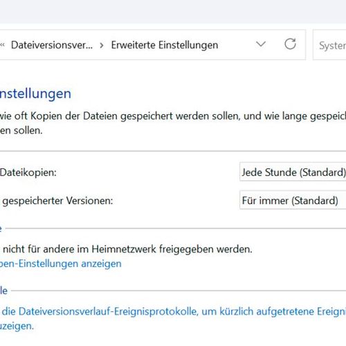 Effiziente Verwaltung des Dateiversionsverlaufs in Windows