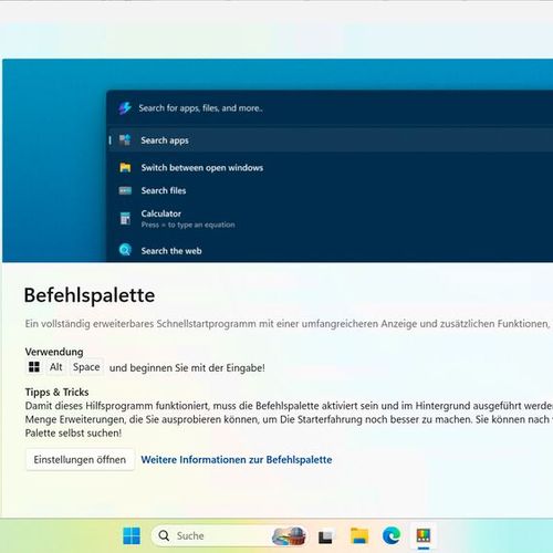 Neue Command Palette in Windows Powertoys