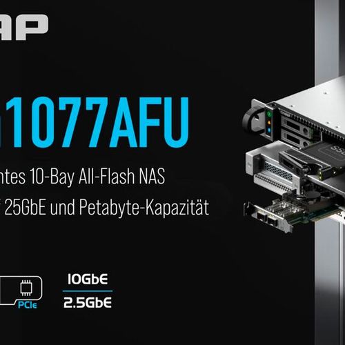 QNAP präsentiert kompaktes All-Flash-NAS TS-h1077AF