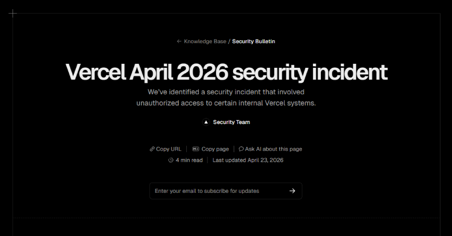 Vercel entdeckt weitere kompromittierte Konten