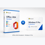 Microsoft Office 2024 Standard und Windows 11 Professional Bundle Produktbox