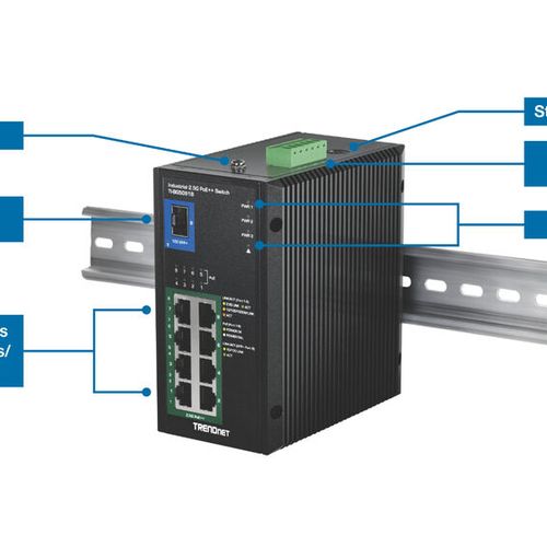 Trendnet präsentiert neuen 9-Port DIN-Rail Switch