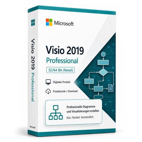 visio 2019 professional 32 64 bit retail