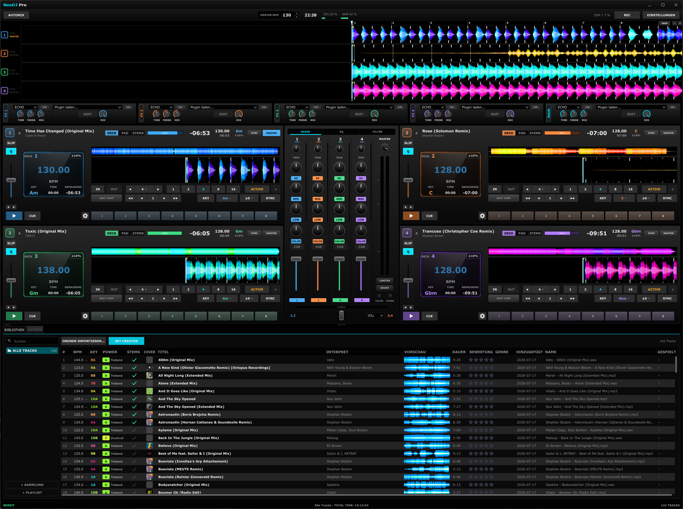 NeoDJ Pro Decks mit anpassbarer LCD-Anzeige