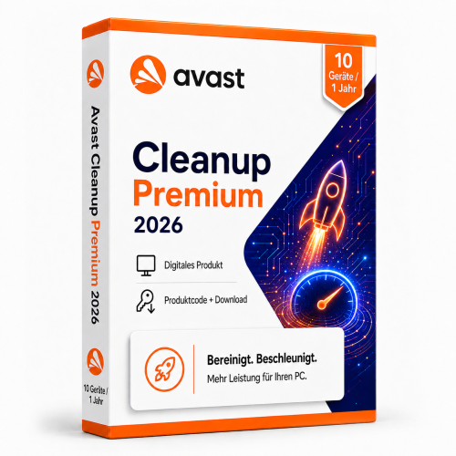 Avast Cleanup Premium 2026 – 1 Jahr / 10 Geräte
