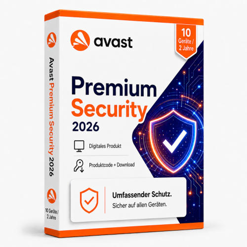 Avast Premium Security 2026 – 2 Jahre / 10 Geräte