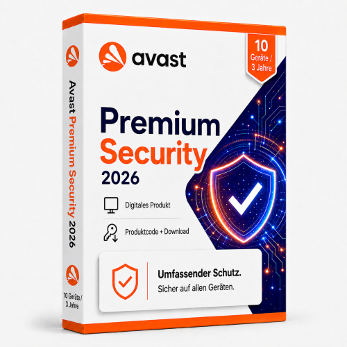 Avast Premium Security 2026 – 3 Jahre / 10 Geräte