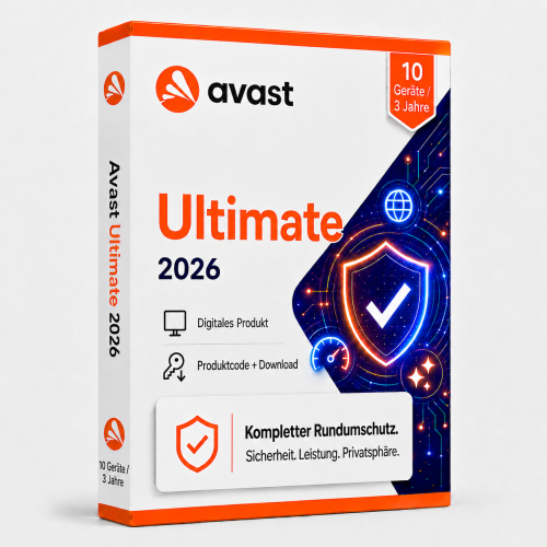 Avast Ultimate 2026 – 3 Jahre / 10 Geräte